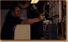 Ryan working on the amp at the bench